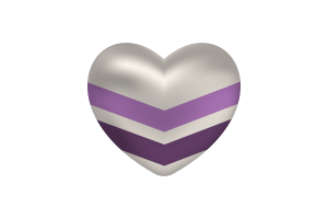 Love of Queer Chevron Heart Shape flag