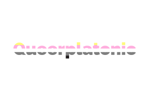 Queerplatonic Text Art flag