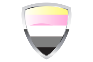Queerplatonic Shield Flag flag