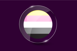 Queerplatonic Flag Glossy Round Button flag