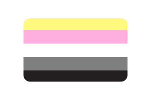 Queerplatonic Flag rounded Rectangle Vector Illustration flag