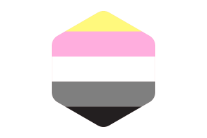 Queerplatonic Flag Rounded Hexagon Shape flag