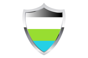 Quoisexual Flag with Medieval Heater Shield flag