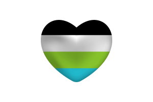 Love of Quoisexual Heart Shape flag