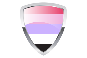 Reciprosexual Shield Flag flag