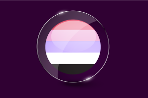 Reciprosexual Flag Glossy Round Button flag