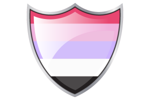 Shield with Flag of Reciprosexual flag