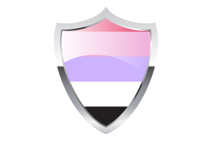 Reciprosexual Flag with Medieval Heater Shield flag