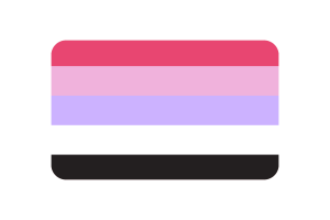 Reciprosexual Flag rounded Rectangle Vector Illustration flag
