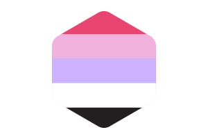 Reciprosexual Flag Rounded Hexagon Shape flag