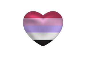 Love of Reciprosexual Heart Shape flag