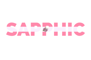 Sapphic Text Art flag