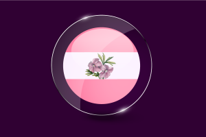 Sapphic Flag Glossy Round Button flag