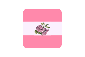 Sapphic Flag Square Rounded Shape flag