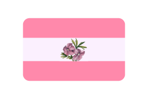 Sapphic Flag rounded Rectangle Vector Illustration flag