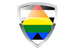 Straight Ally Shield Flag flag