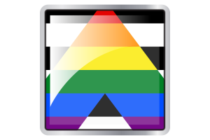 Straight Ally Flag Square icon flag