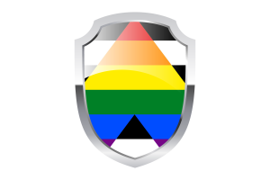 Straight Ally Shield Logo flag