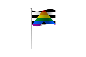 Waving Flag of Straight Ally flag