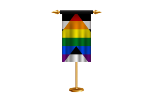 Straight Ally Ceremonial Flag Vector Free flag