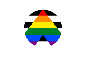 Straight Ally Flag Circle Vector Free flag