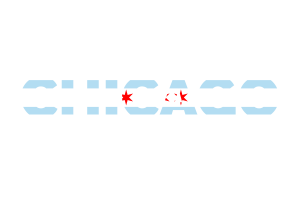 Chicago Text Art flag