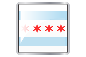 Chicago Flag Square icon flag