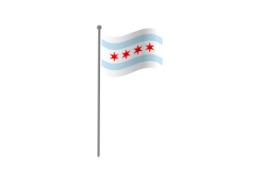 Waving Flag of Chicago flag