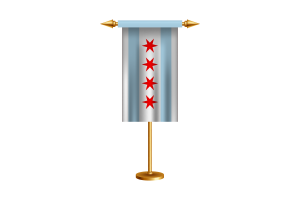 Chicago Ceremonial Flag Vector Free flag