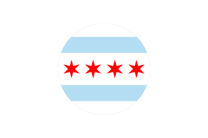 Chicago Flag Circle Vector Free flag
