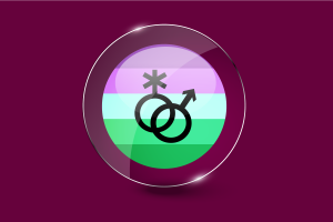 Toric Flag Glossy Round Button flag