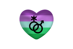 Love of Toric Heart Shape flag