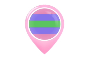 Trigender Flag Map Pin Icon flag