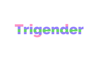 Trigender Text Art flag