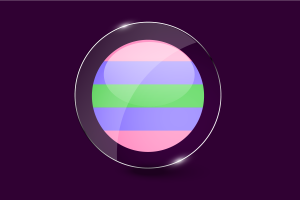 Trigender Flag Glossy Round Button flag