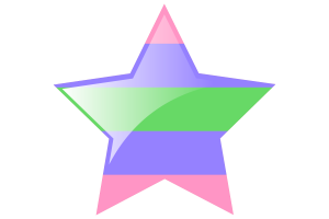Trigender Flag Star Icon flag