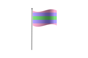 Waving Flag of Trigender flag