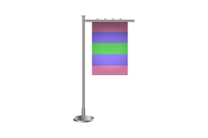 3d Trigender Standing Flag flag