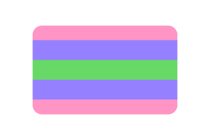 Trigender Flag rounded Rectangle Vector Illustration flag