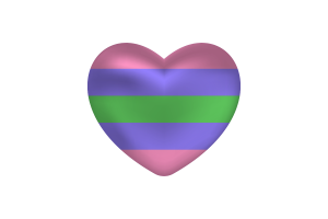 Love of Trigender Heart Shape flag