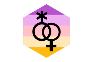 Drapeau Trixic Forme Hexagone flag