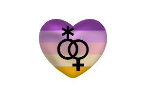 Amour de Trixic Forme de Cœur flag