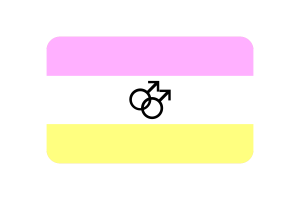 Twink Flag rounded Rectangle Vector Illustration flag