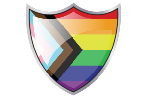 Scudo con Bandiera Inclusiva flag