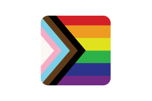 Forma Quadrata Arrotondata della Bandiera Inclusiva flag