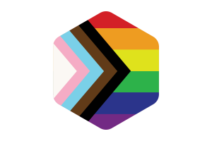 Forma Esagonale Arrotondata della Bandiera Inclusiva flag