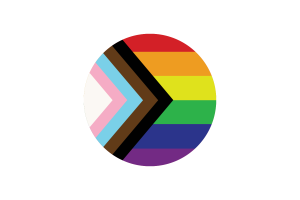 Bandiera Circolare Vettoriale Gratuita della Bandiera Inclusiva flag