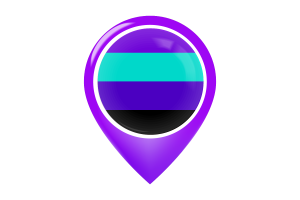 Alexigender Flag Map Pin Icon flag