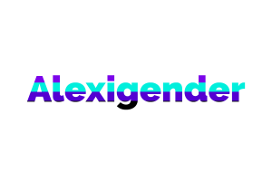 Alexigender Text Art flag