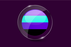 Alexigender Flag Glossy Round Button flag